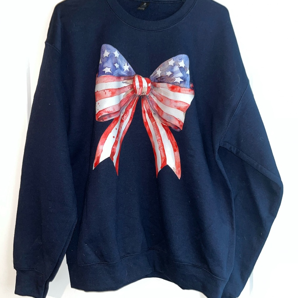 Gildan Blue Oversized Graphic Hoodie